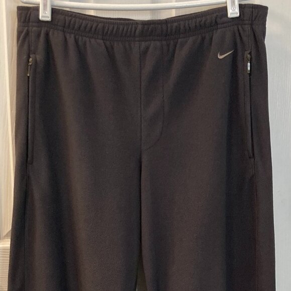 Nike Therma-Fit Fleece Athletic Sweatpants With Dual Zip Pockets Size Medium - Picture 2 of 7